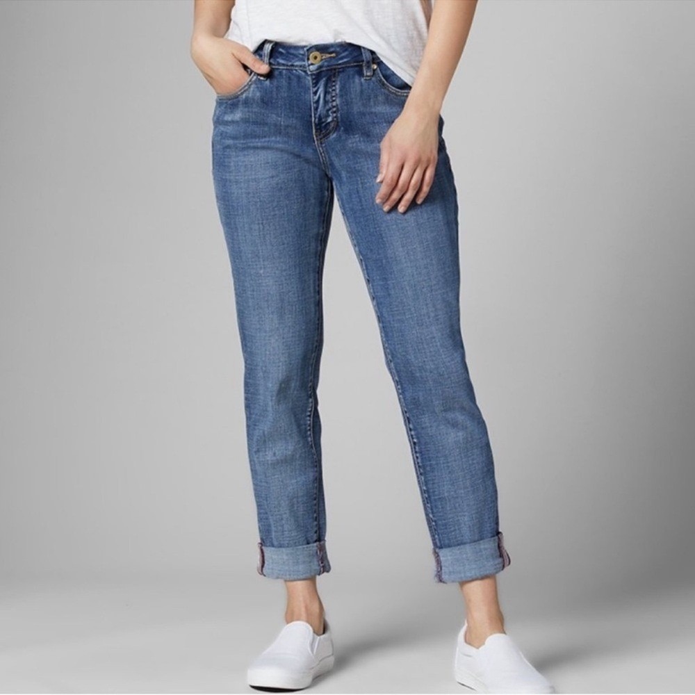 Jag Jeans Carter Girlfriend 6 Petite Rolled‎ Cuff Del Mar Blue 6P Stretch NWT